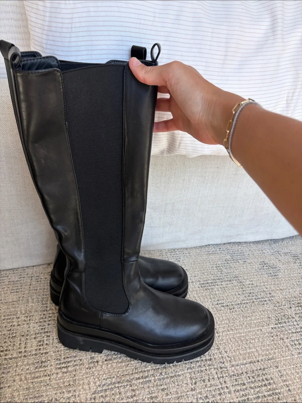 Billini Wynona Black Chelsea-Style Knee Boots - Women